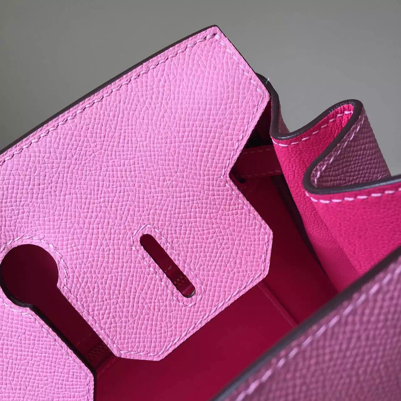 Hermes Epsom Leather Birkin30 in 1Q Rose Confetti &#038; E5 Rose Tyrien