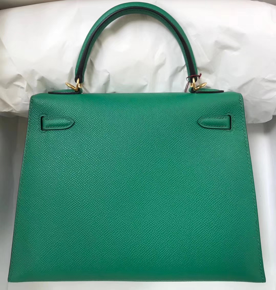 Wholesale Hermes U4 Vert Verigo Epsom Calf Kelly25CM Bag Gold Hardware