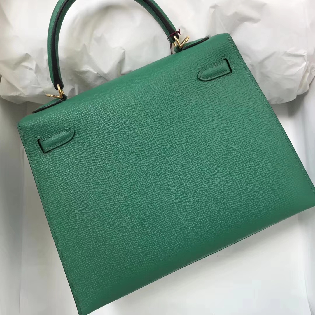 Wholesale Hermes U4 Vert Verigo Epsom Calf Kelly25CM Bag Gold Hardware
