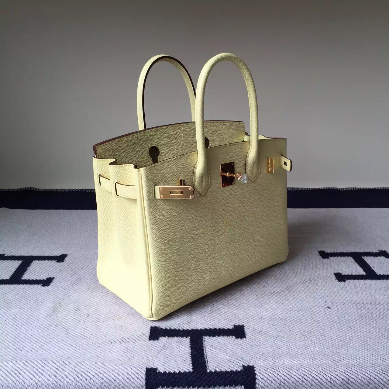 Luxury Women&#8217;s Handbag Hermes 1Z Jaine Poessin Epsom Leather Birkin30cm