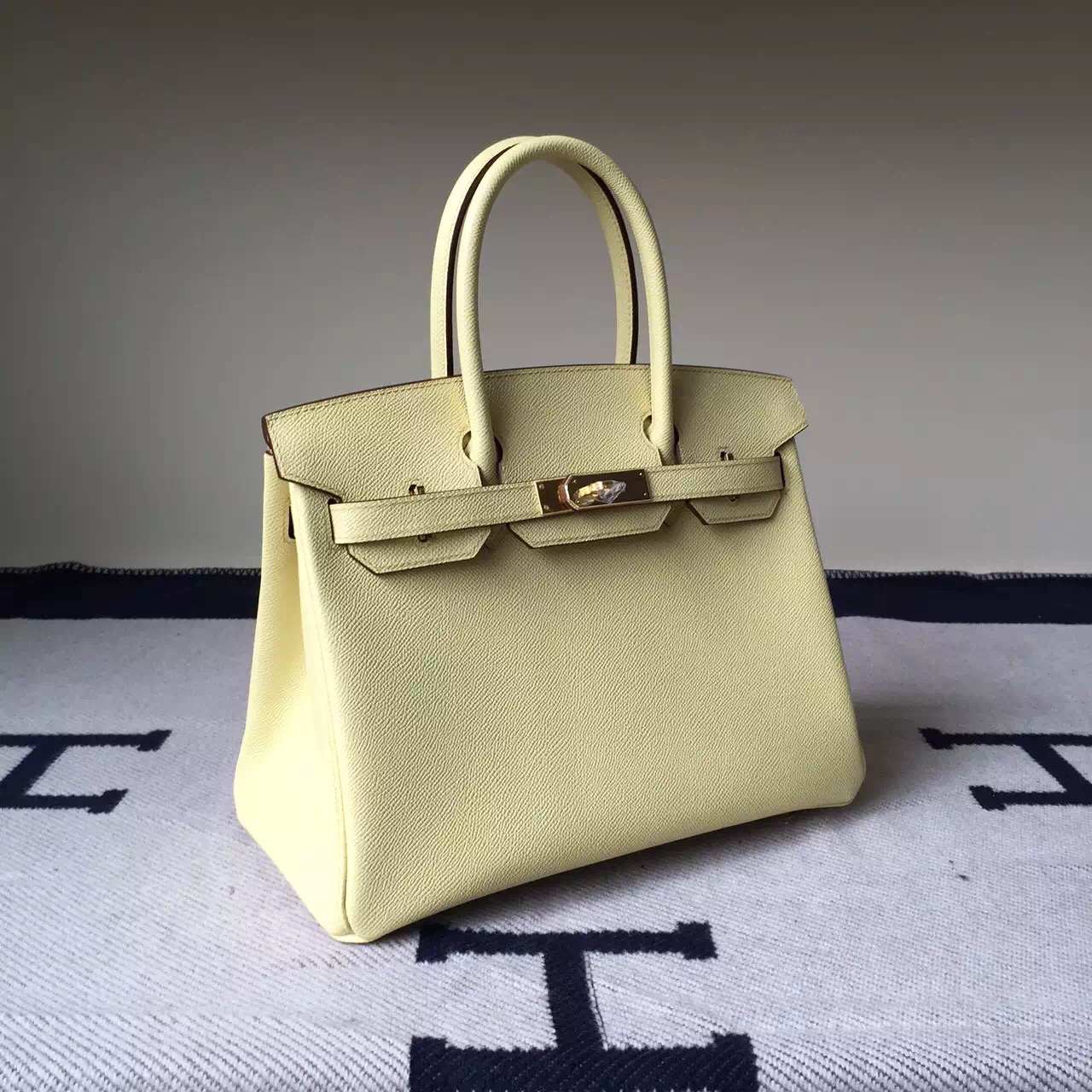 Luxury Women&#8217;s Handbag Hermes 1Z Jaine Poessin Epsom Leather Birkin30cm
