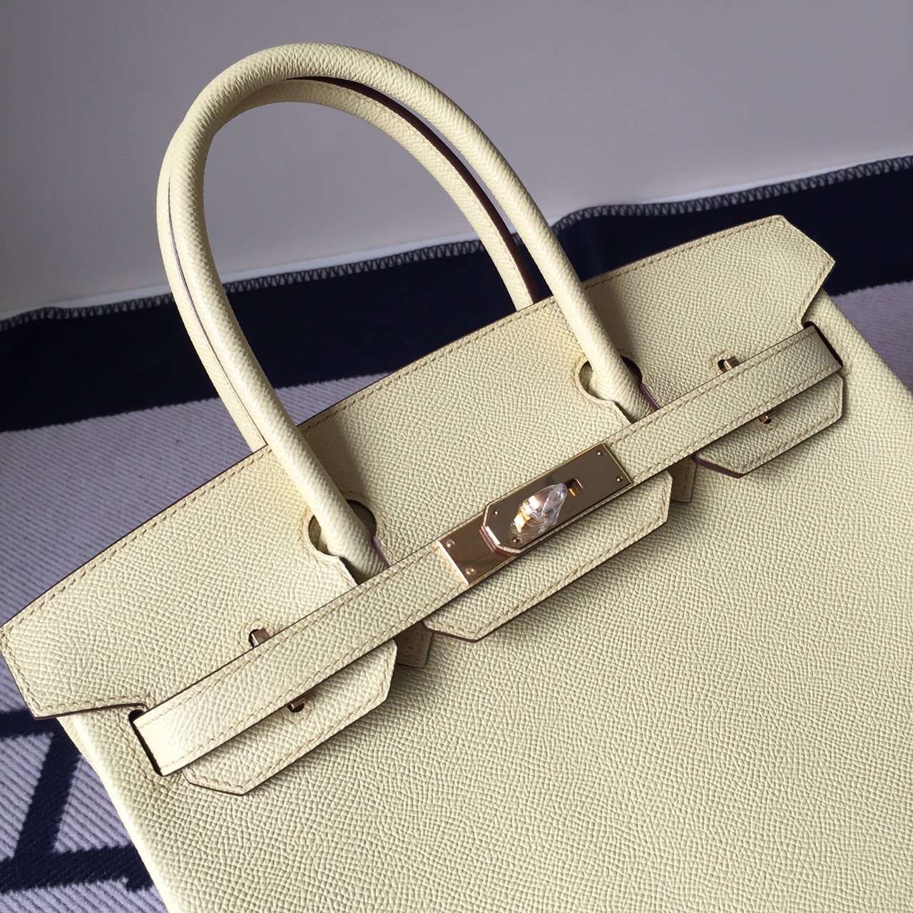 Luxury Women&#8217;s Handbag Hermes 1Z Jaine Poessin Epsom Leather Birkin30cm