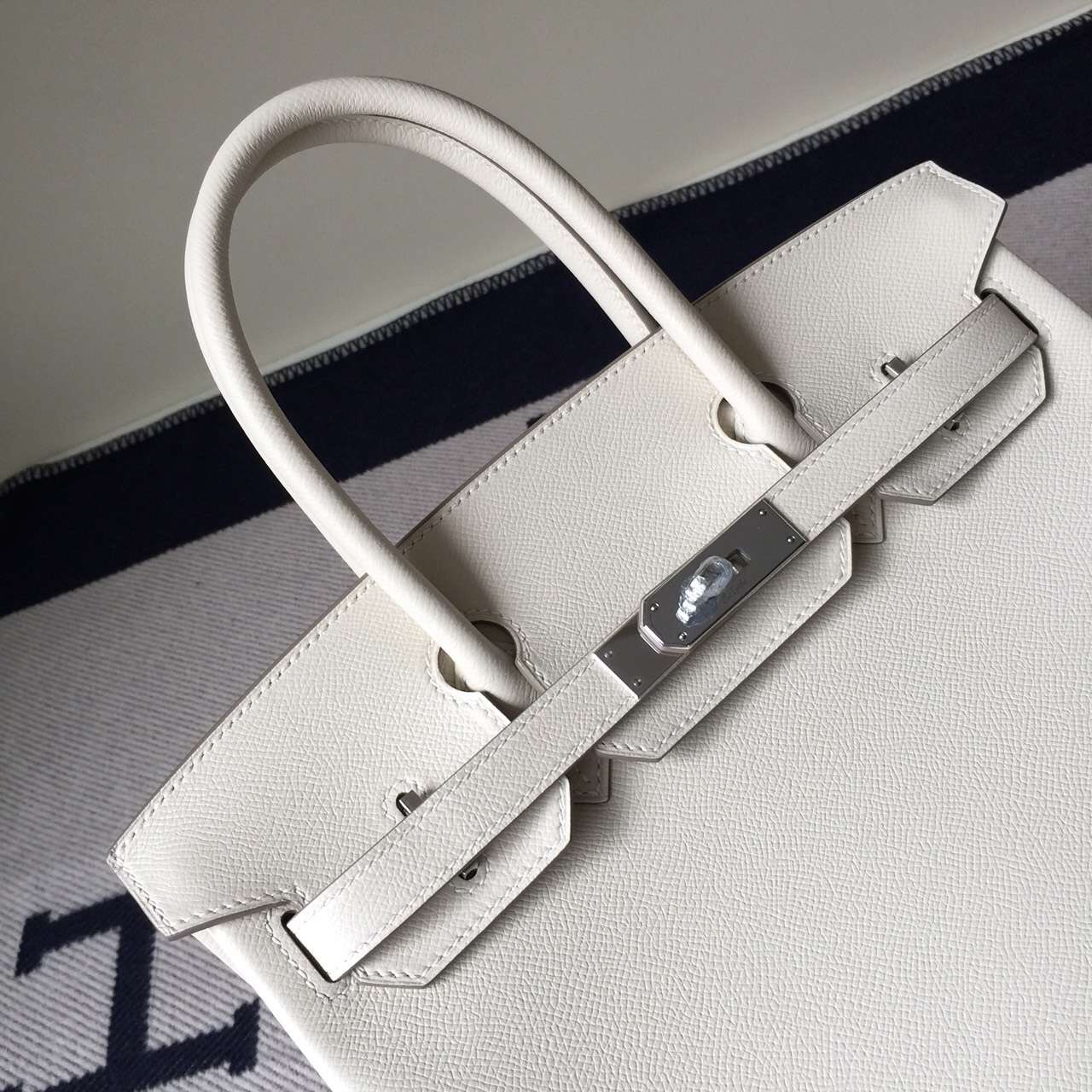 Wholesale Hermes Epsom Leather Birkin Bag30cm in Milk White