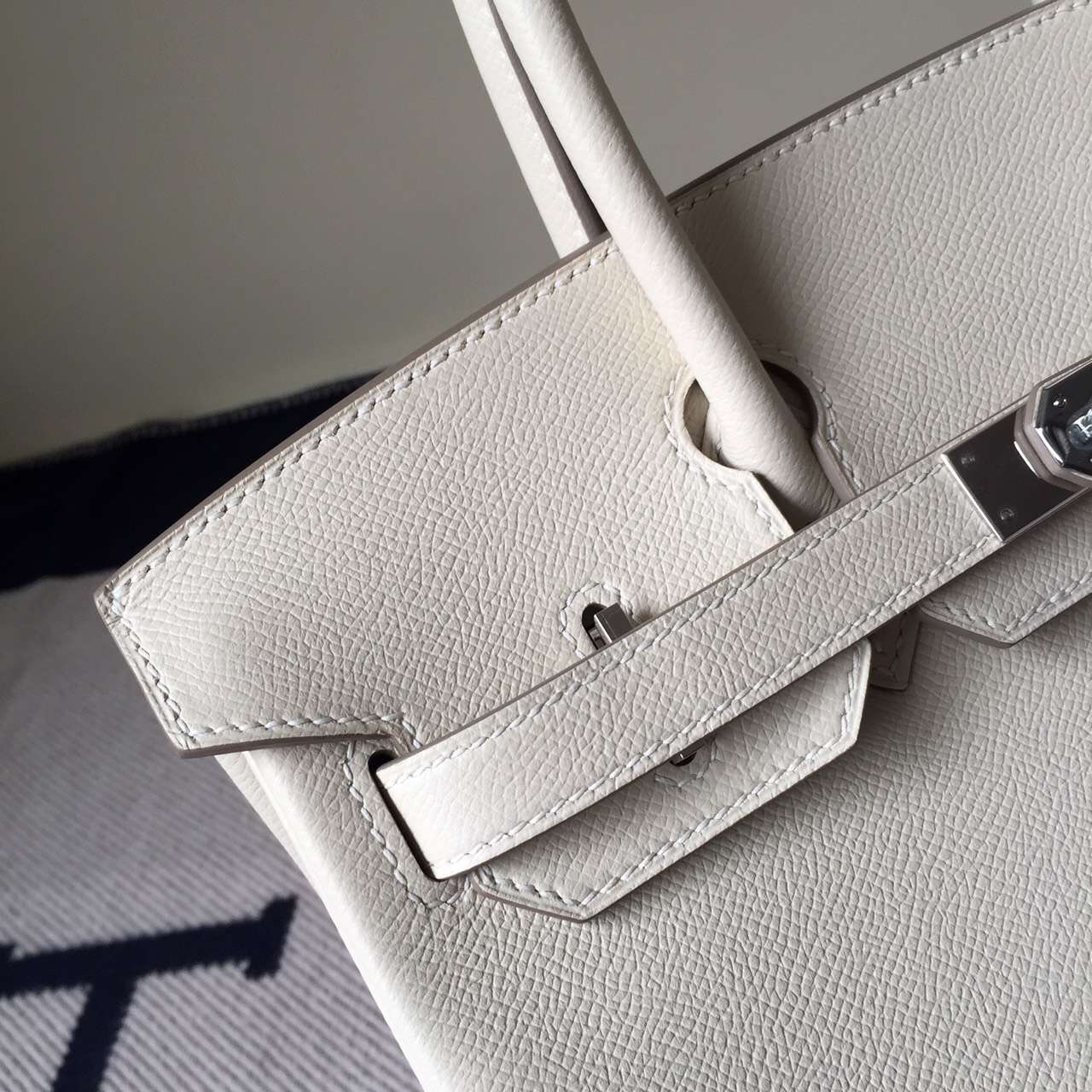 Wholesale Hermes Epsom Leather Birkin Bag30cm in Milk White