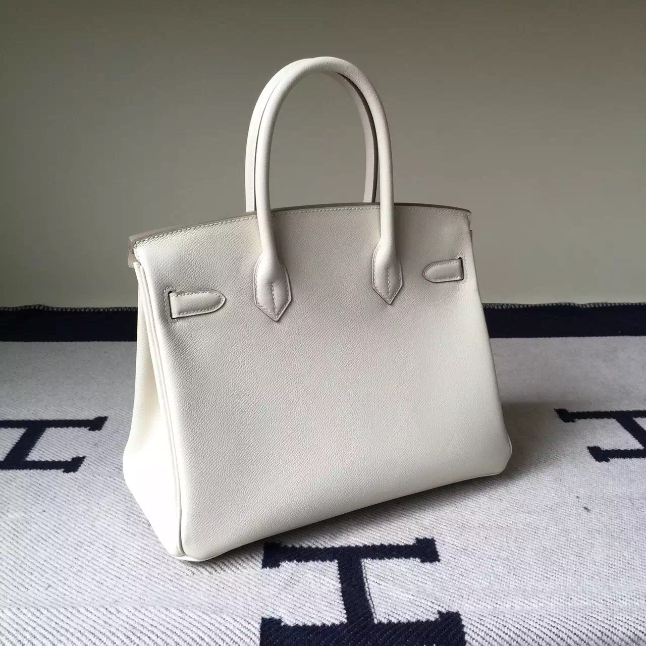 Wholesale Hermes Epsom Leather Birkin Bag30cm in Milk White
