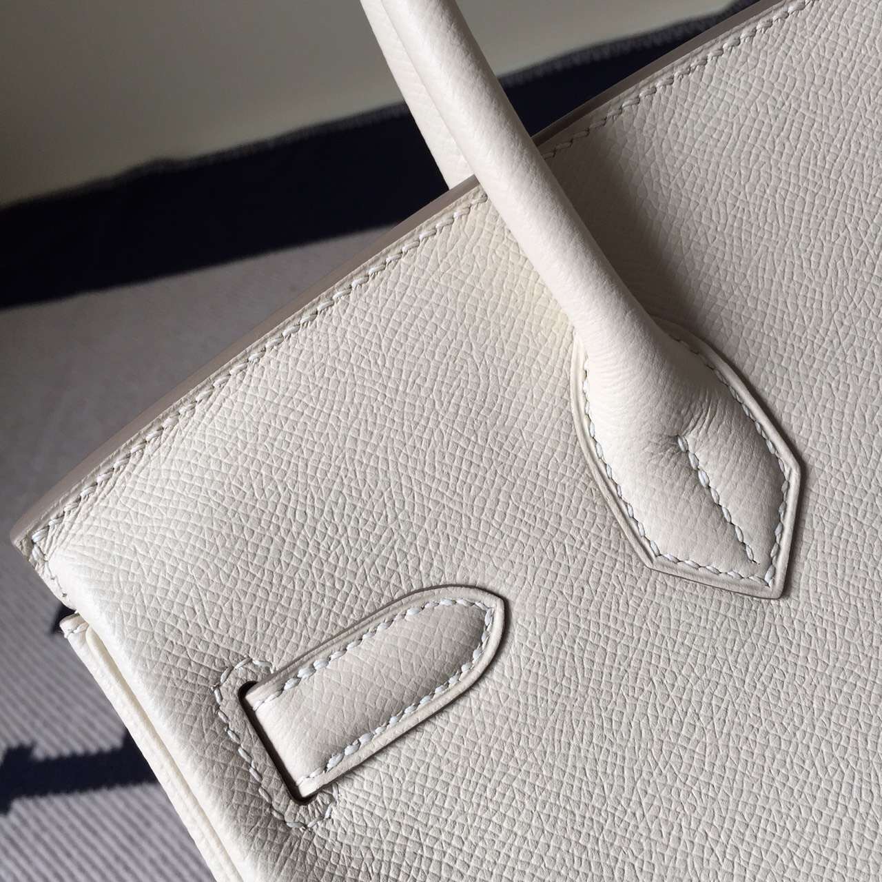 Wholesale Hermes Epsom Leather Birkin Bag30cm in Milk White
