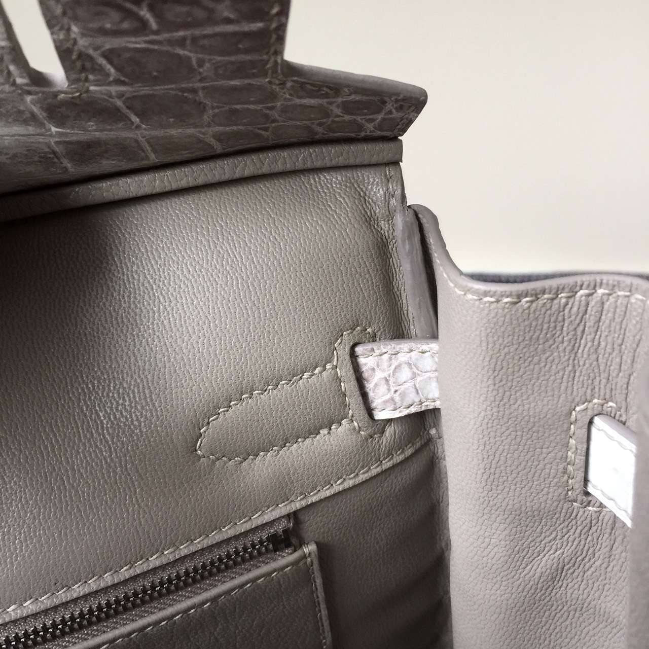 Sale Hermes Crocodile Leather Birkin Bag 30cm in Himalaya White