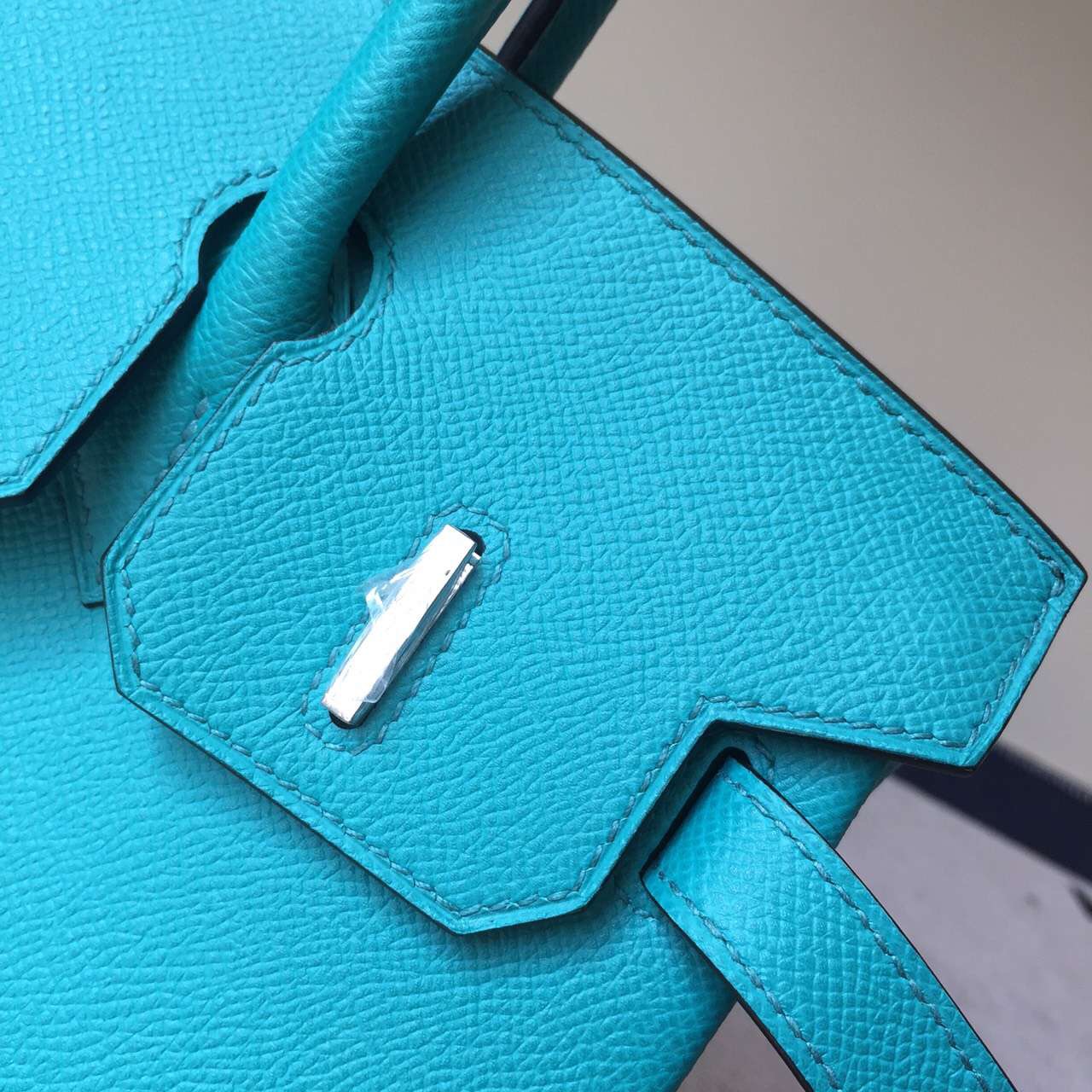 Discount Hermes Epsom Leather Birkin Bag 30cm in Peacock Blue