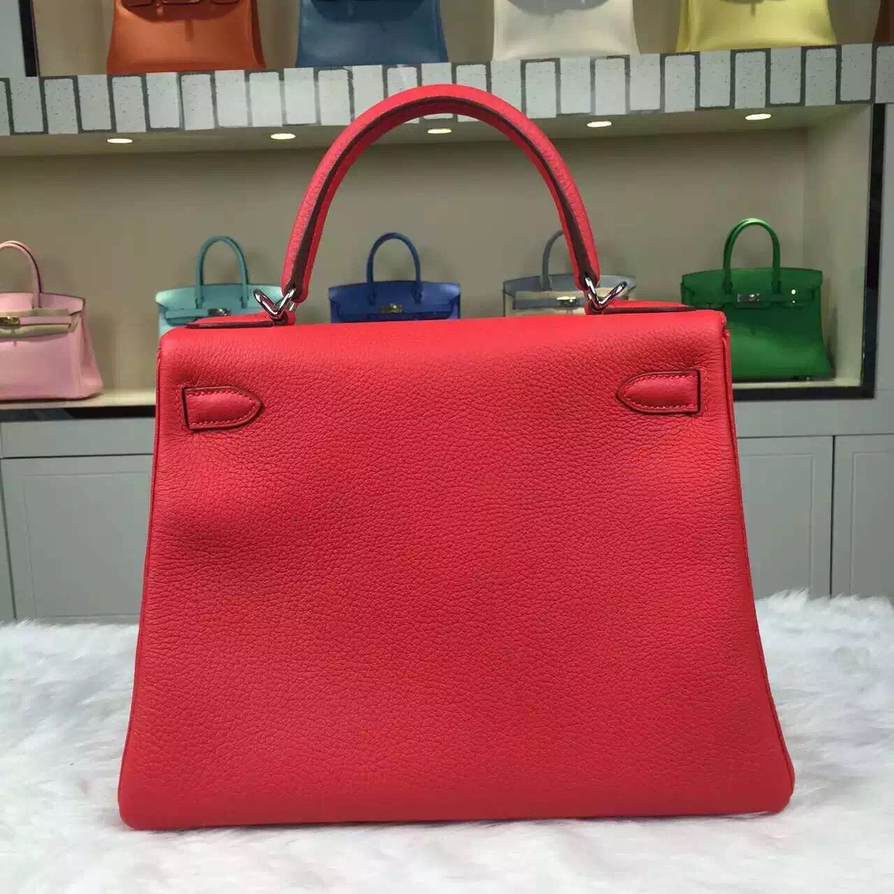 Online Shopping Hermes Cuckoo Red Togo Calfskin Leather Kelly28