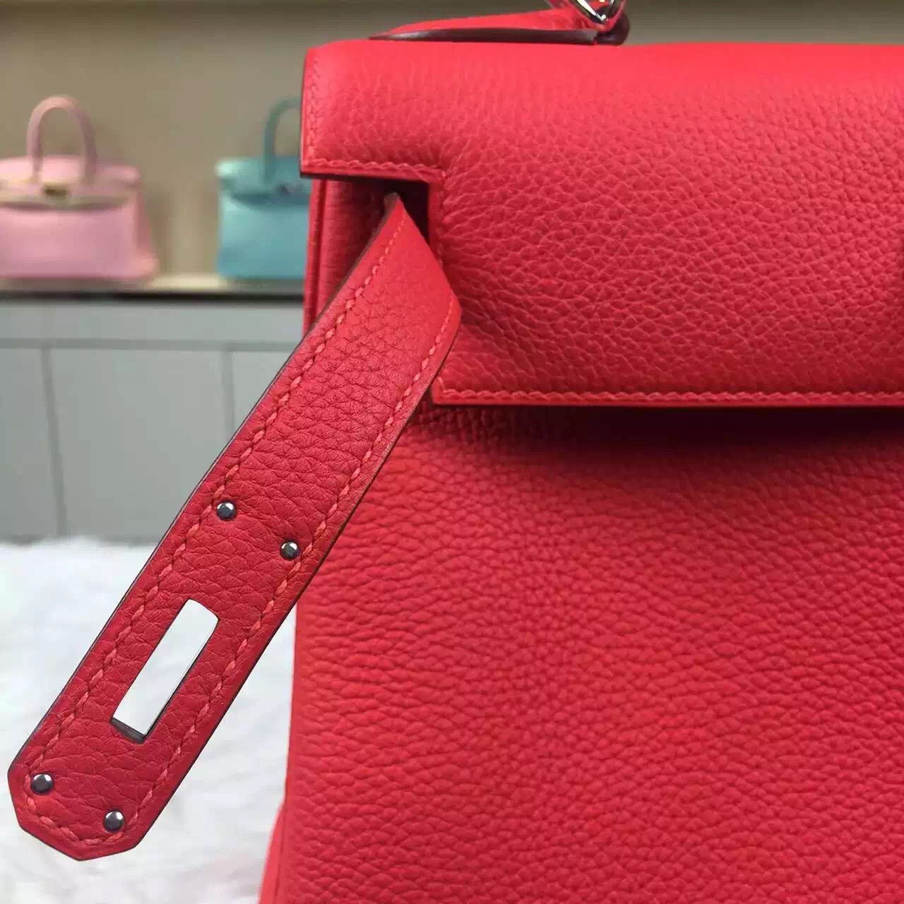 Online Shopping Hermes Cuckoo Red Togo Calfskin Leather Kelly28