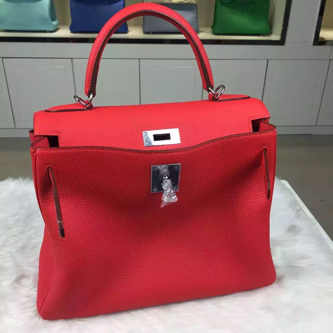 Online Shopping Hermes Cuckoo Red Togo Calfskin Leather Kelly28