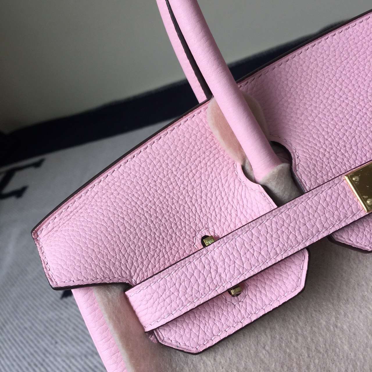 Sale Hermes 3Q Rose Sakura Togo Calfskin Leather Birkin Bag 30cm
