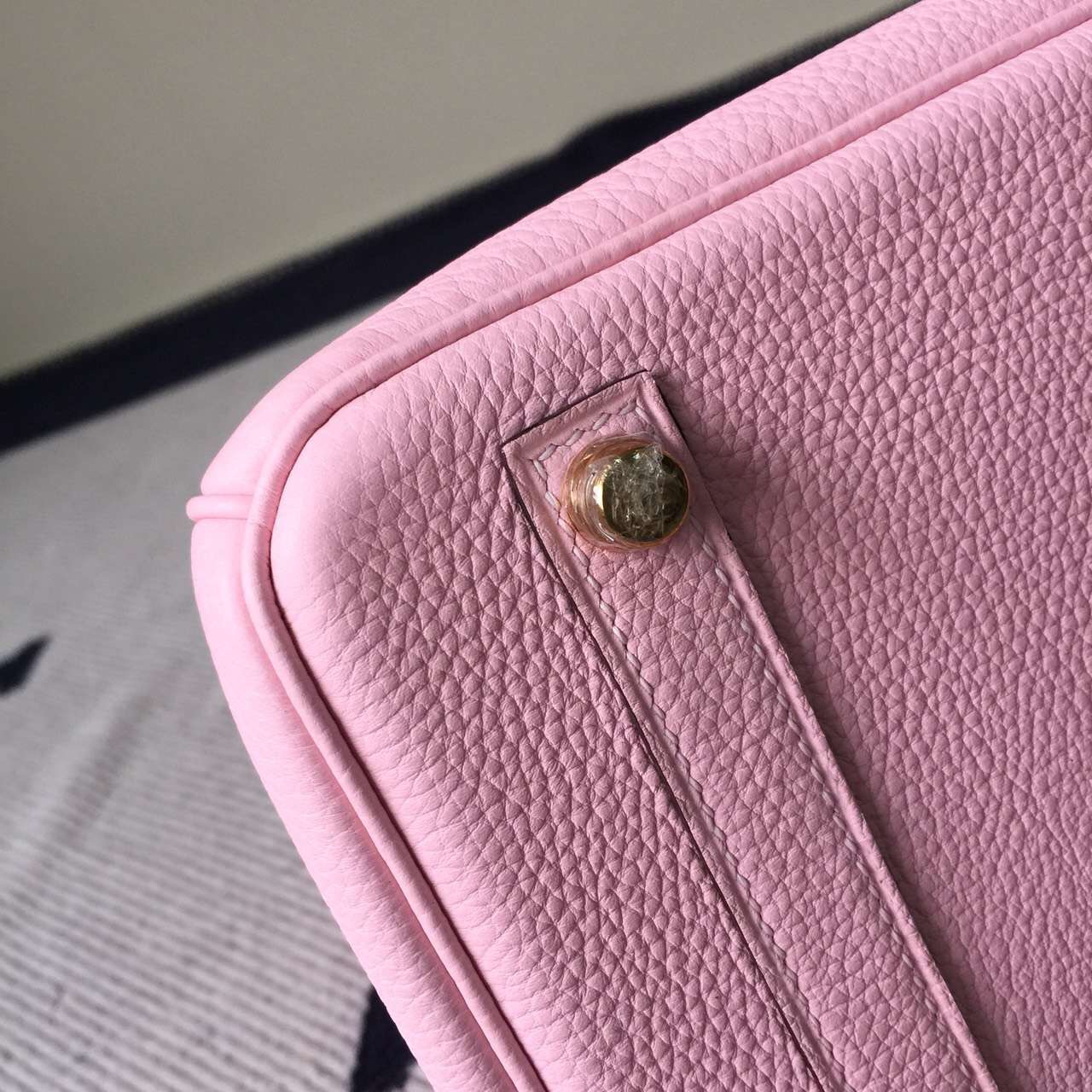 Sale Hermes 3Q Rose Sakura Togo Calfskin Leather Birkin Bag 30cm