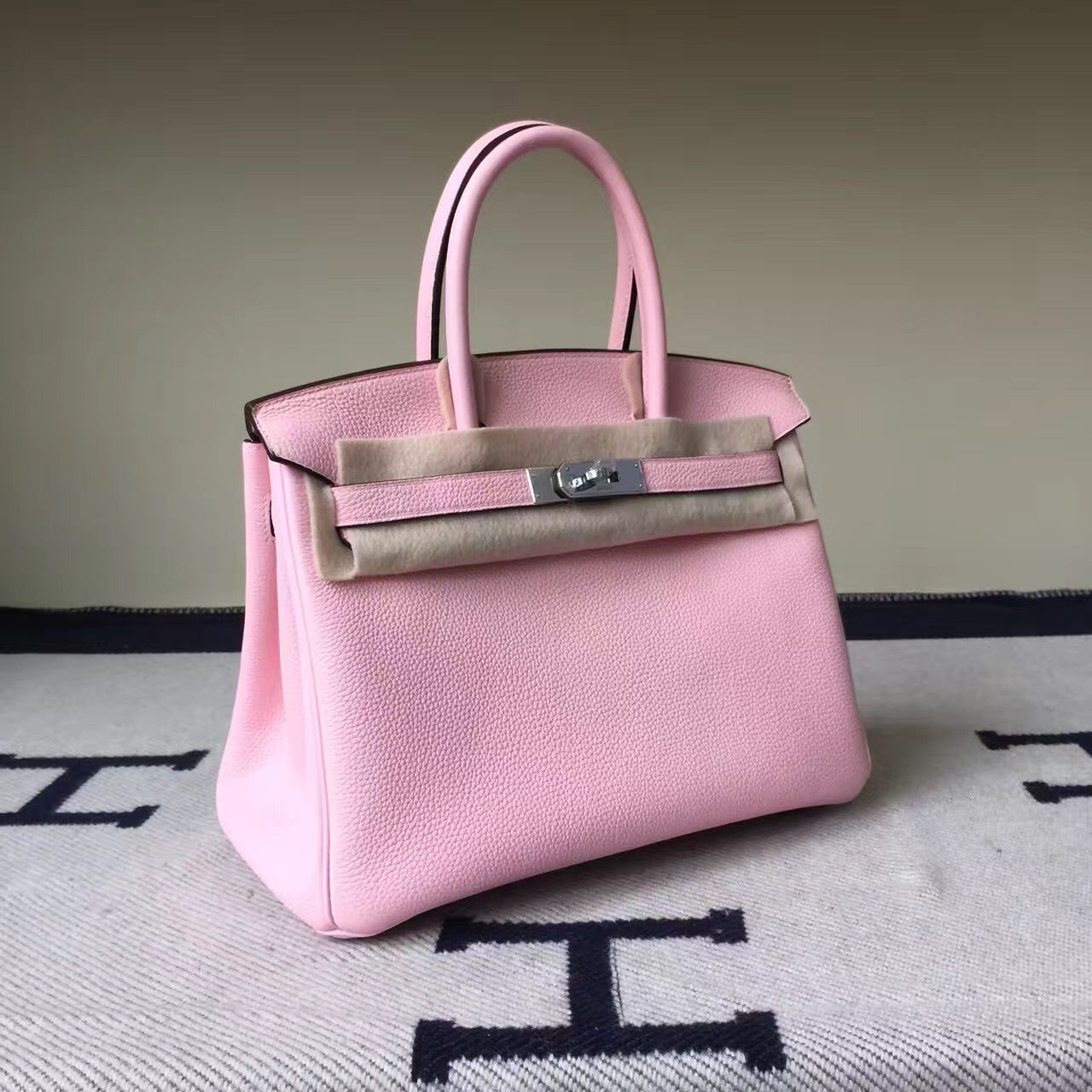 Sale Hermes 3Q Rose Sakura Togo Calfskin Leather Birkin Bag 30cm