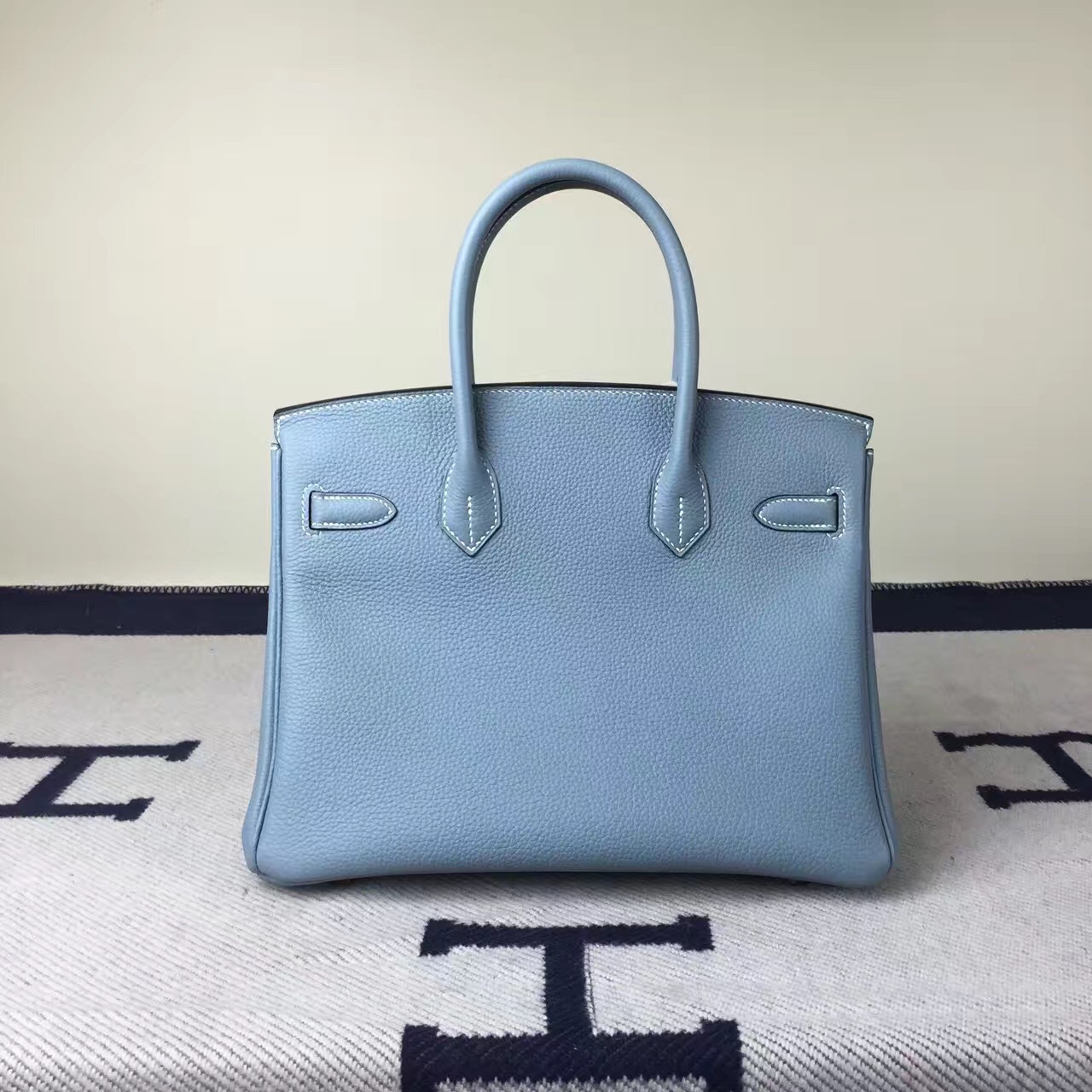 Discount Hermes J7 Blue Lin Togo Calfskin Leather Birkin30cm Bag