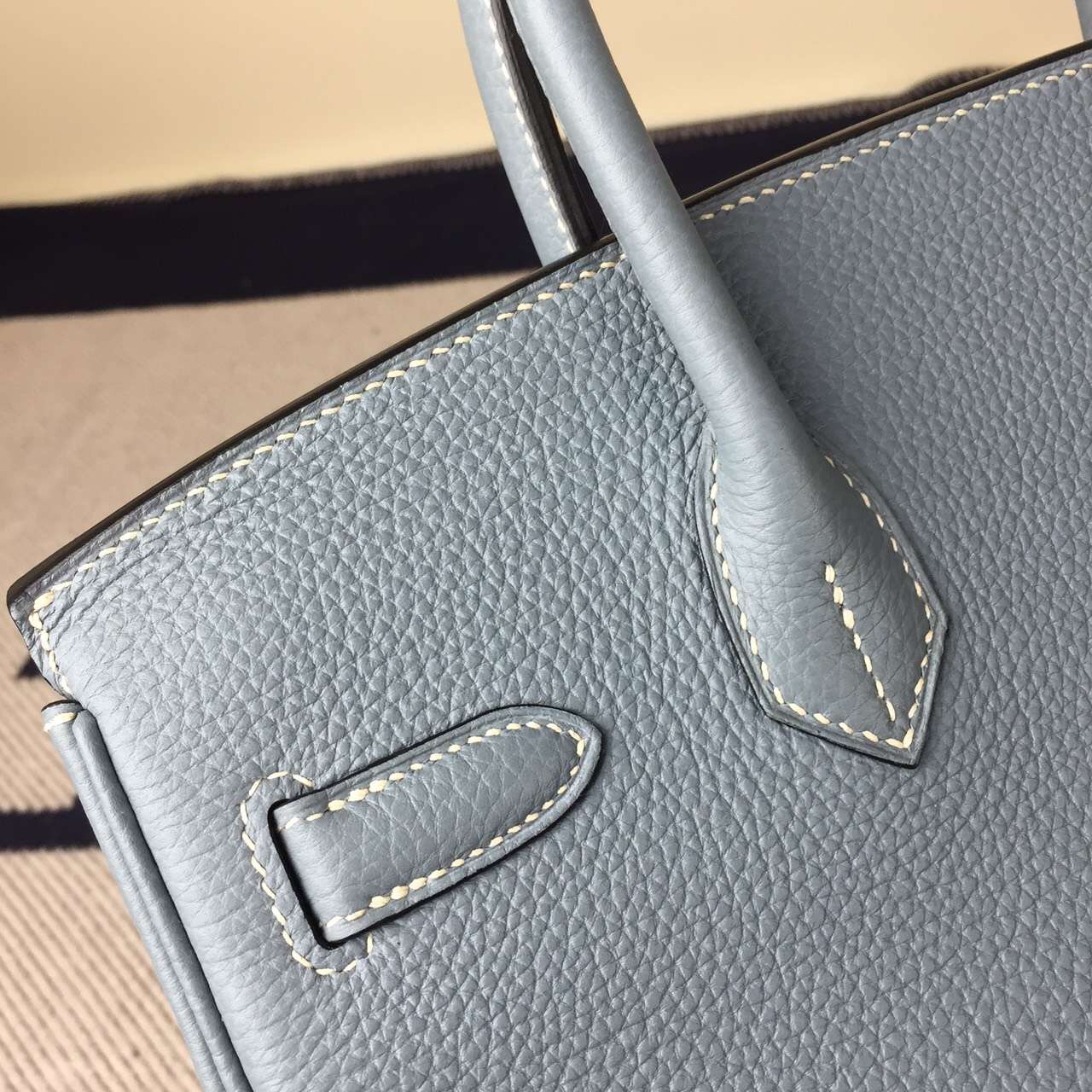 Discount Hermes J7 Blue Lin Togo Calfskin Leather Birkin30cm Bag