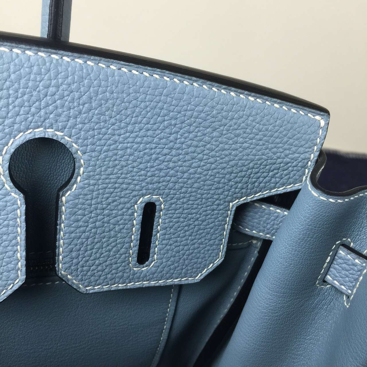Discount Hermes J7 Blue Lin Togo Calfskin Leather Birkin30cm Bag