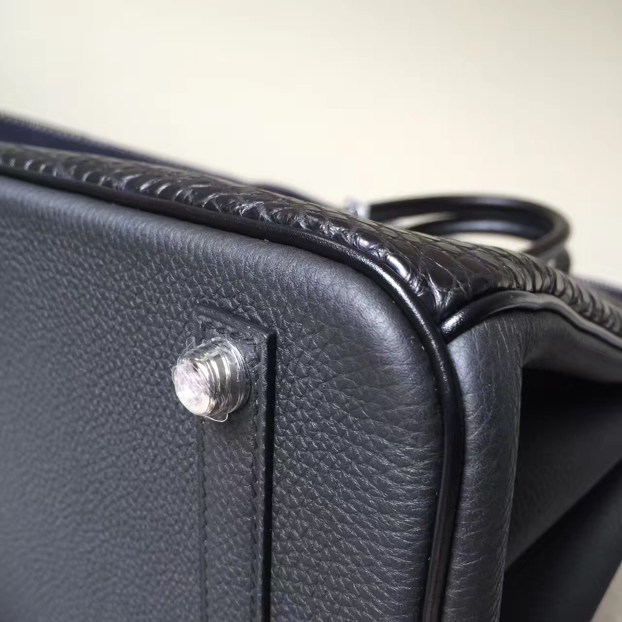 Discount Hermes Black Crocodile Leather&#038;Togo&#038;Box Calf Leather Birkin30cm