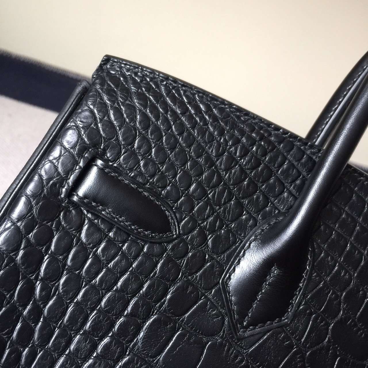 Discount Hermes Black Crocodile Leather&Togo&Box Calf Leather Birkin30cm