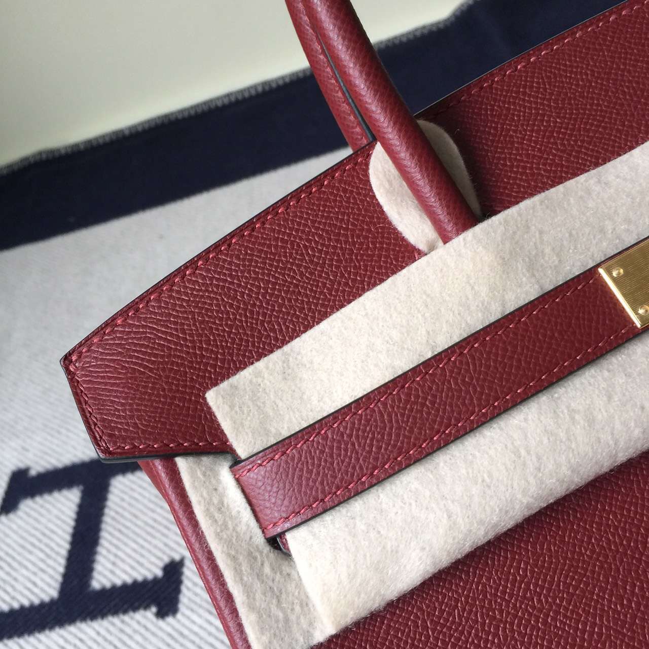 Wholesale Hermes Rouge Hermes Epsom Leather Birkin Bag 30cm