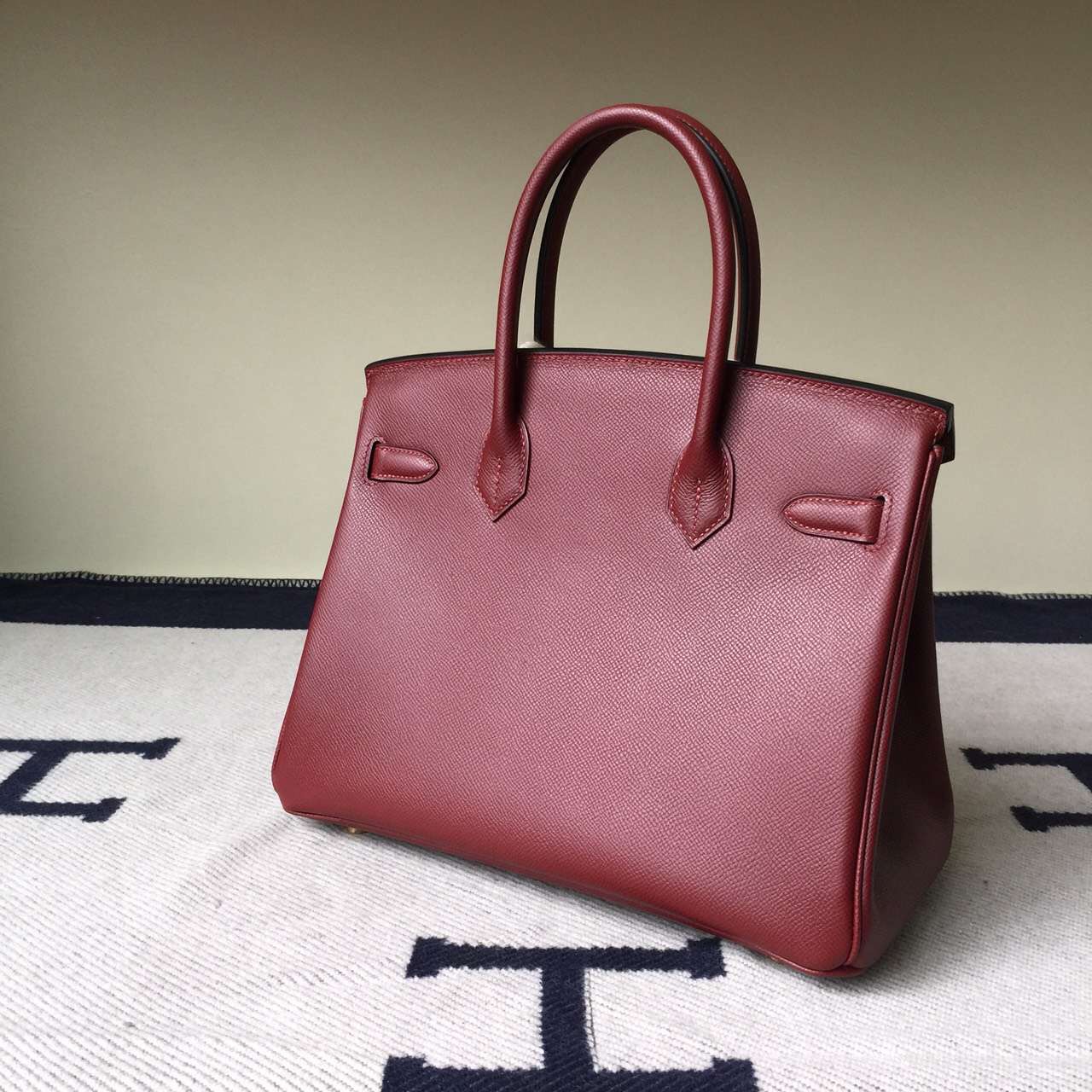 Wholesale Hermes Rouge Hermes Epsom Leather Birkin Bag 30cm