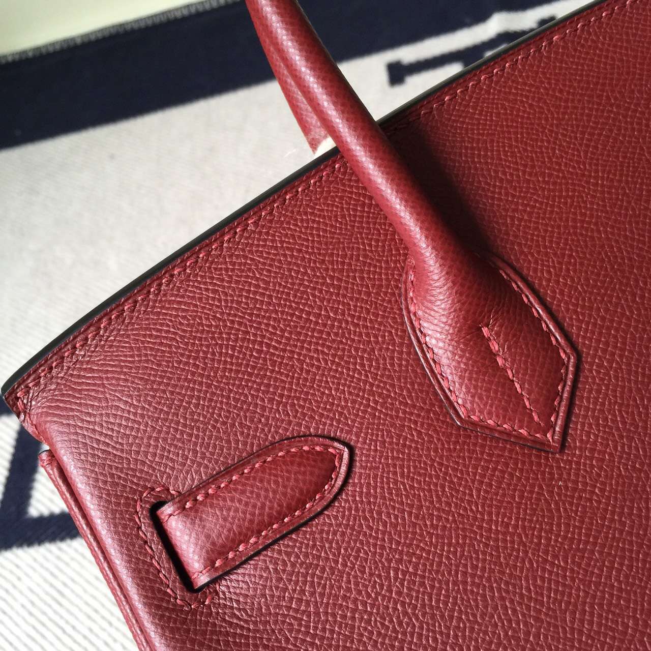 Wholesale Hermes Rouge Hermes Epsom Leather Birkin Bag 30cm