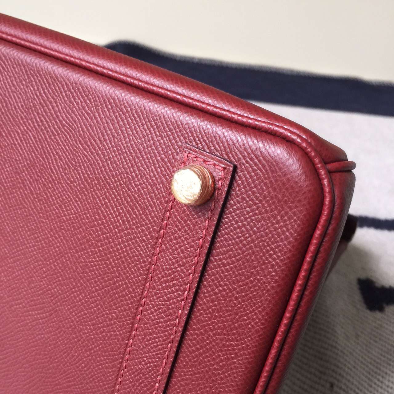 Wholesale Hermes Rouge Hermes Epsom Leather Birkin Bag 30cm