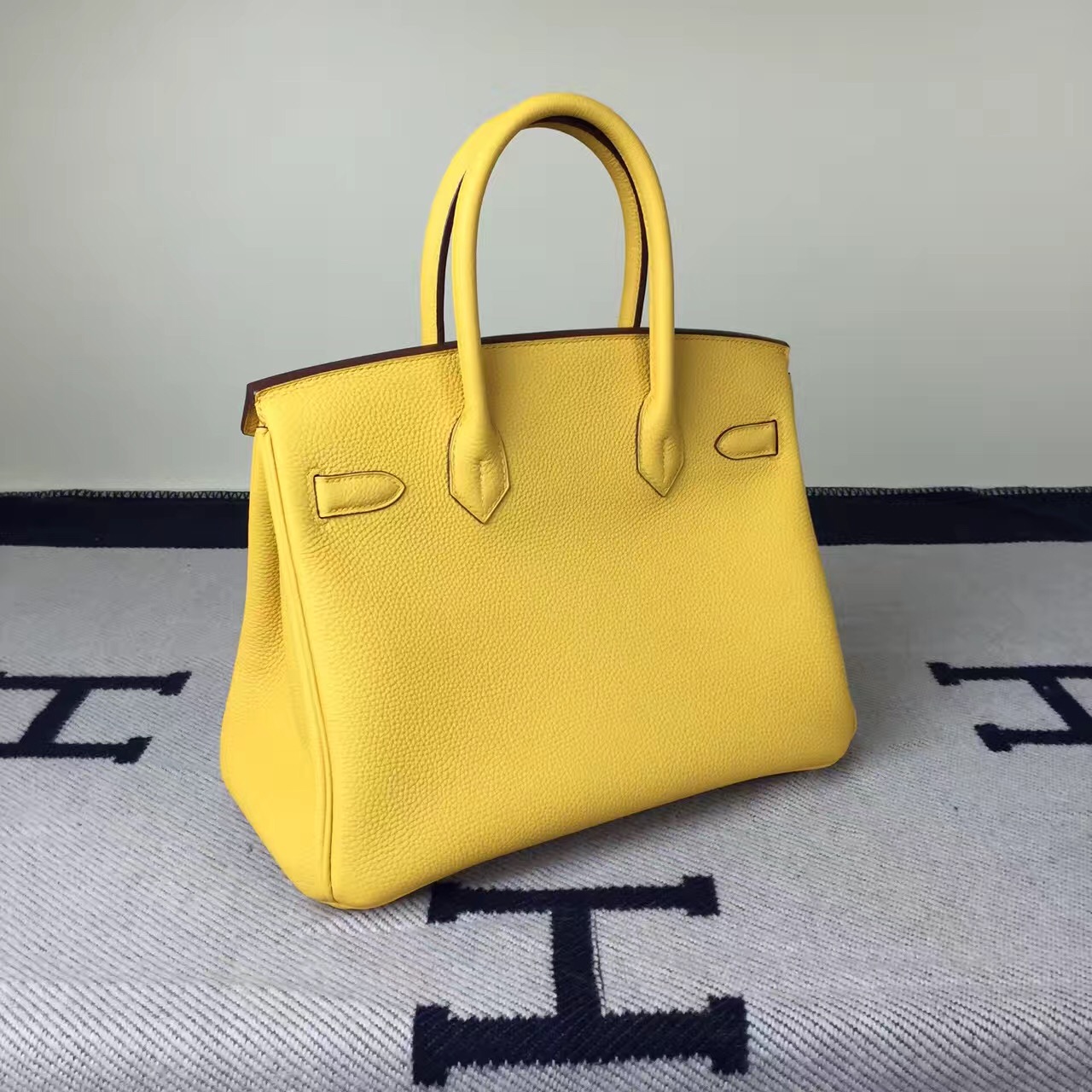 Luxury Women&#8217;s Bag Hermes 1G Mais Yellow Togo Leather Birkin Bag30cm