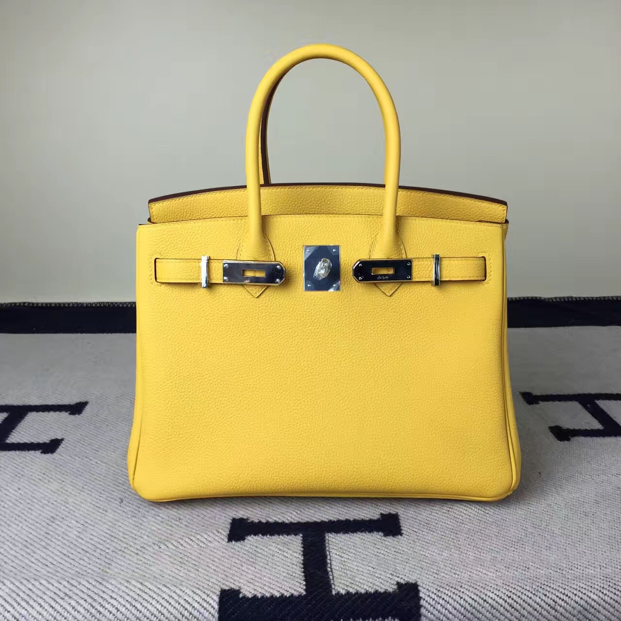Luxury Women&#8217;s Bag Hermes 1G Mais Yellow Togo Leather Birkin Bag30cm
