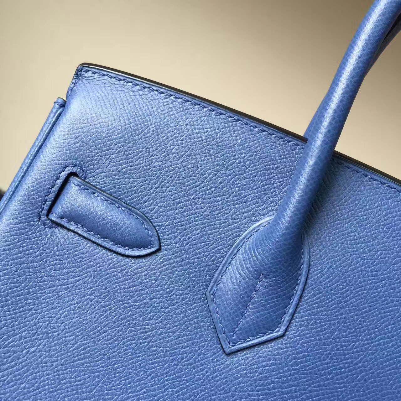 New Arrival Hermes Birkin Bag30cm in R2 Agate Blue Epsom Leather