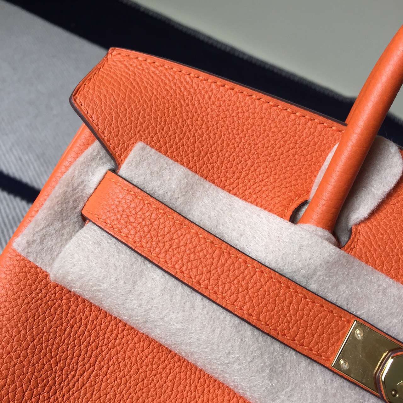 On Sale Hermes Togo Leather Birkin Bag30cm in Classic Orange