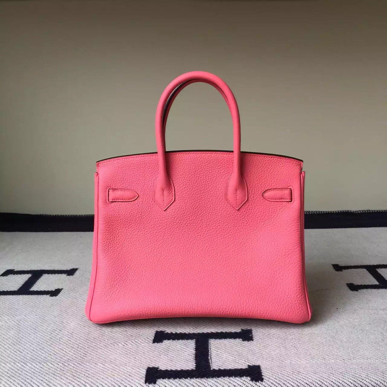 Discount Hermes U5 Rose Lipstick Togo Calfskin Leather Birkin30cm Bag