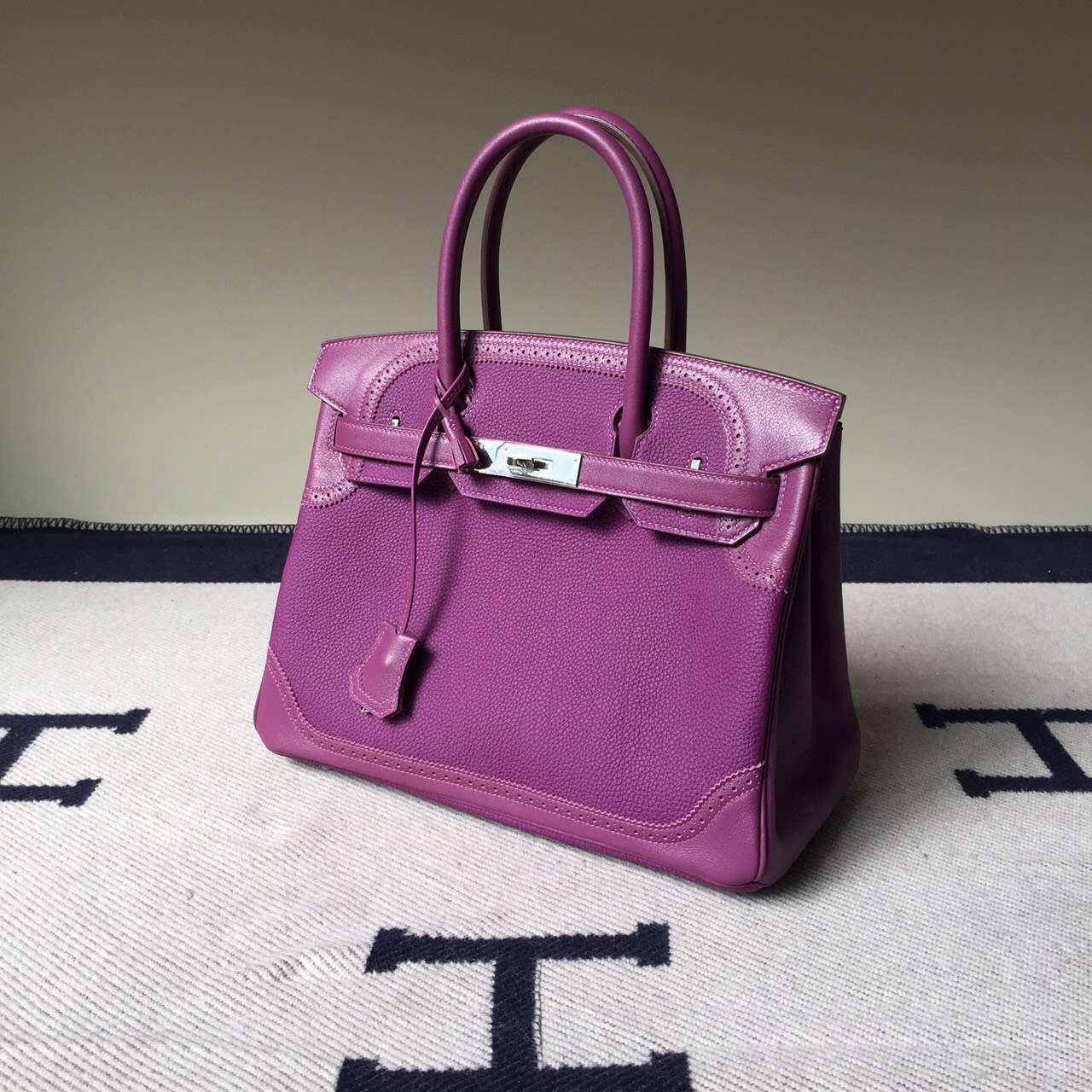 Wholesale Hermes Ghillies Birkin30cm in P9 Anemone Purple Togo Leather