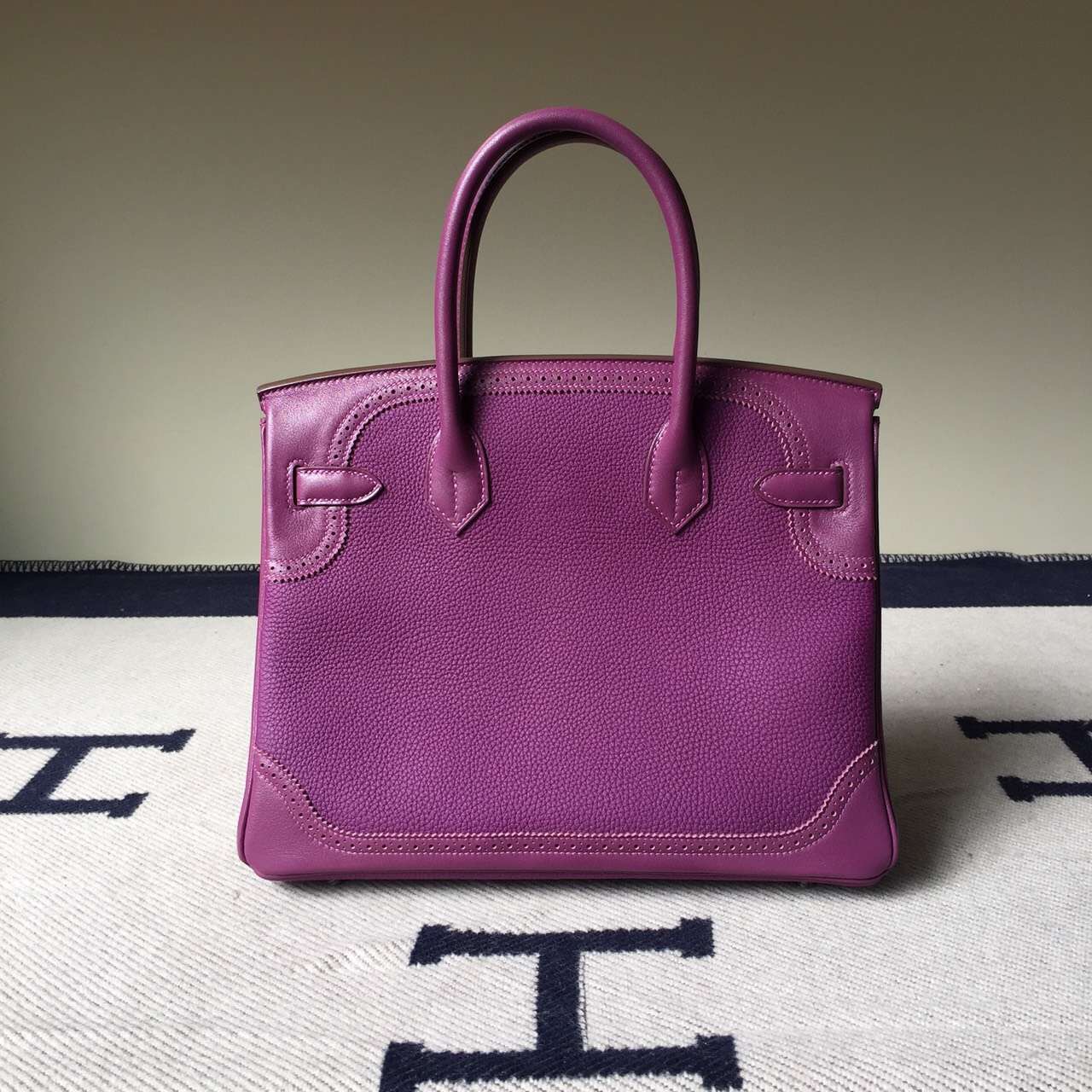 Wholesale Hermes Ghillies Birkin30cm in P9 Anemone Purple Togo Leather