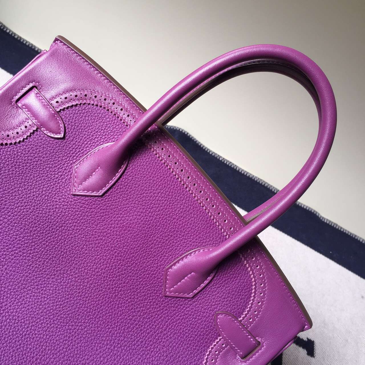 Wholesale Hermes Ghillies Birkin30cm in P9 Anemone Purple Togo Leather