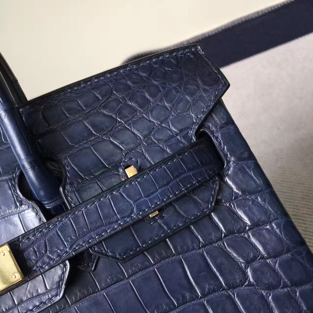 Hermes Bag Website Hermes 7K Blue Saphir Crocodile Matt Birkin Bag30cm