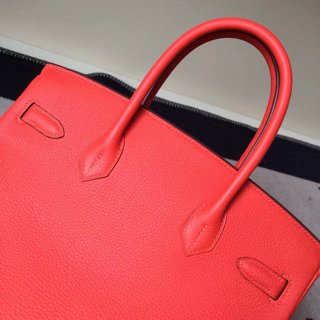 Wholesale Hermes Birkin30cm Bag in 9J Orange Togo Calfskin Leather
