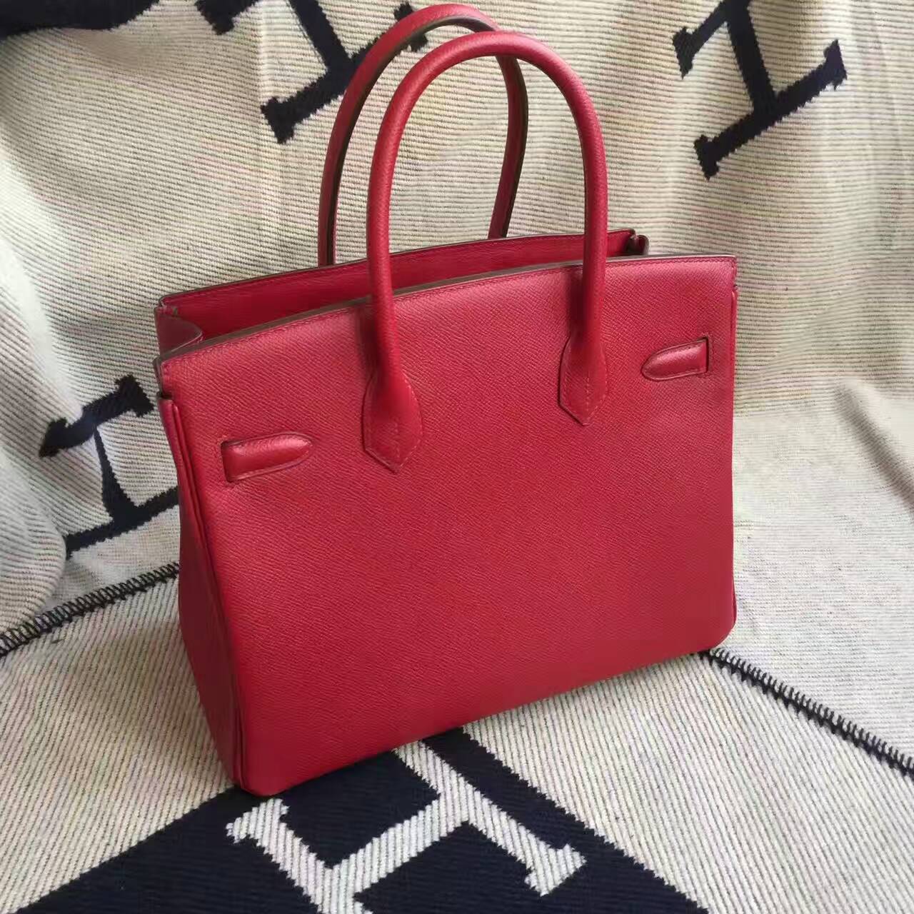 New Arrival Hermes K1 Rouge Grenade Epsom Leather Birkin Bag 30cm