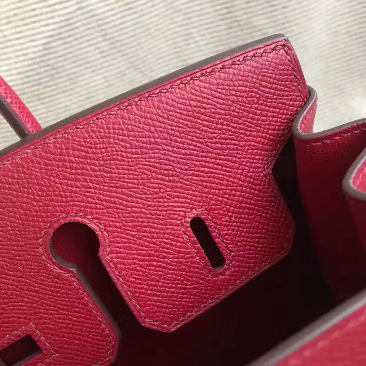 New Arrival Hermes K1 Rouge Grenade Epsom Leather Birkin Bag 30cm