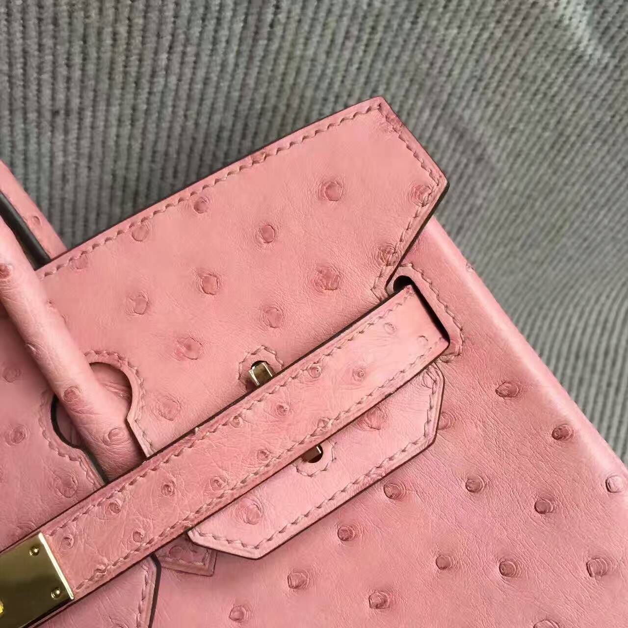 Hot Sale Hermes KK Ostrich Leather Birkin Bag 30cm in CC94 Terre Cuite