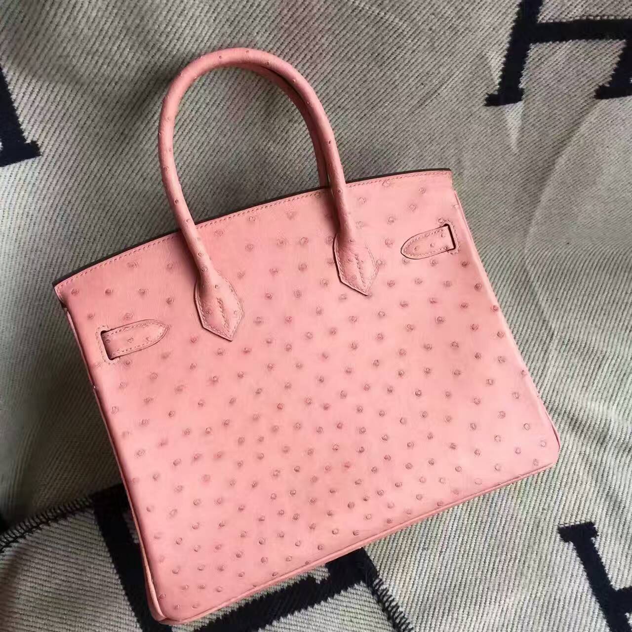 Hot Sale Hermes KK Ostrich Leather Birkin Bag 30cm in CC94 Terre Cuite