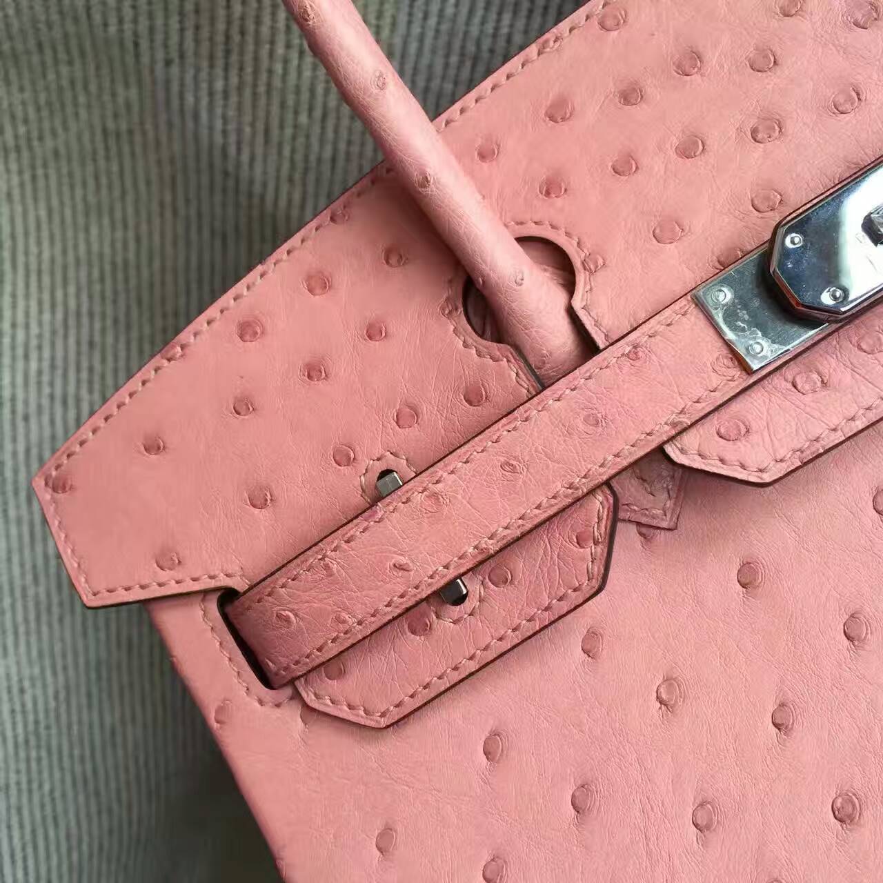 Hot Sale Hermes KK Ostrich Leather Birkin Bag 30cm in CC94 Terre Cuite