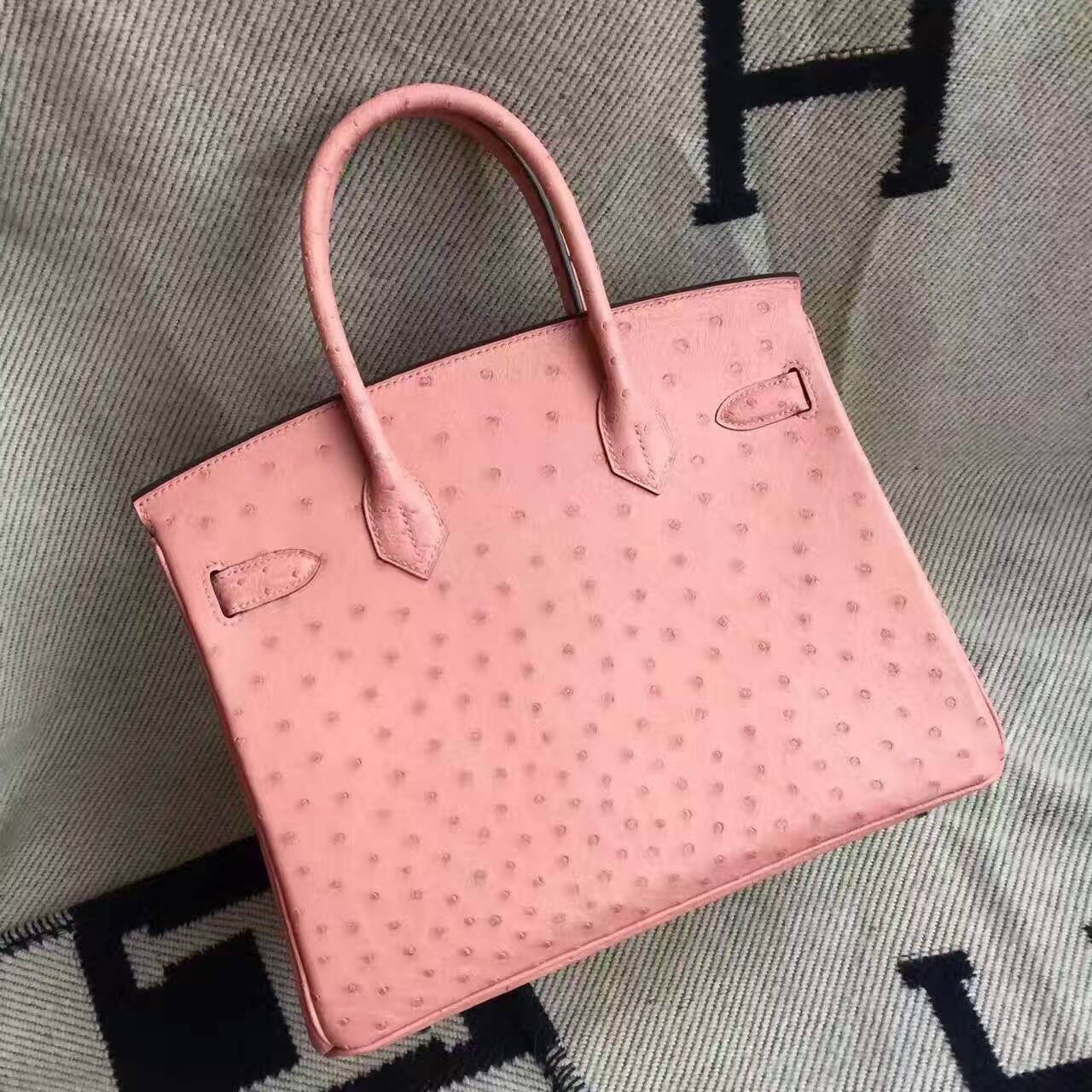Hot Sale Hermes KK Ostrich Leather Birkin Bag 30cm in CC94 Terre Cuite