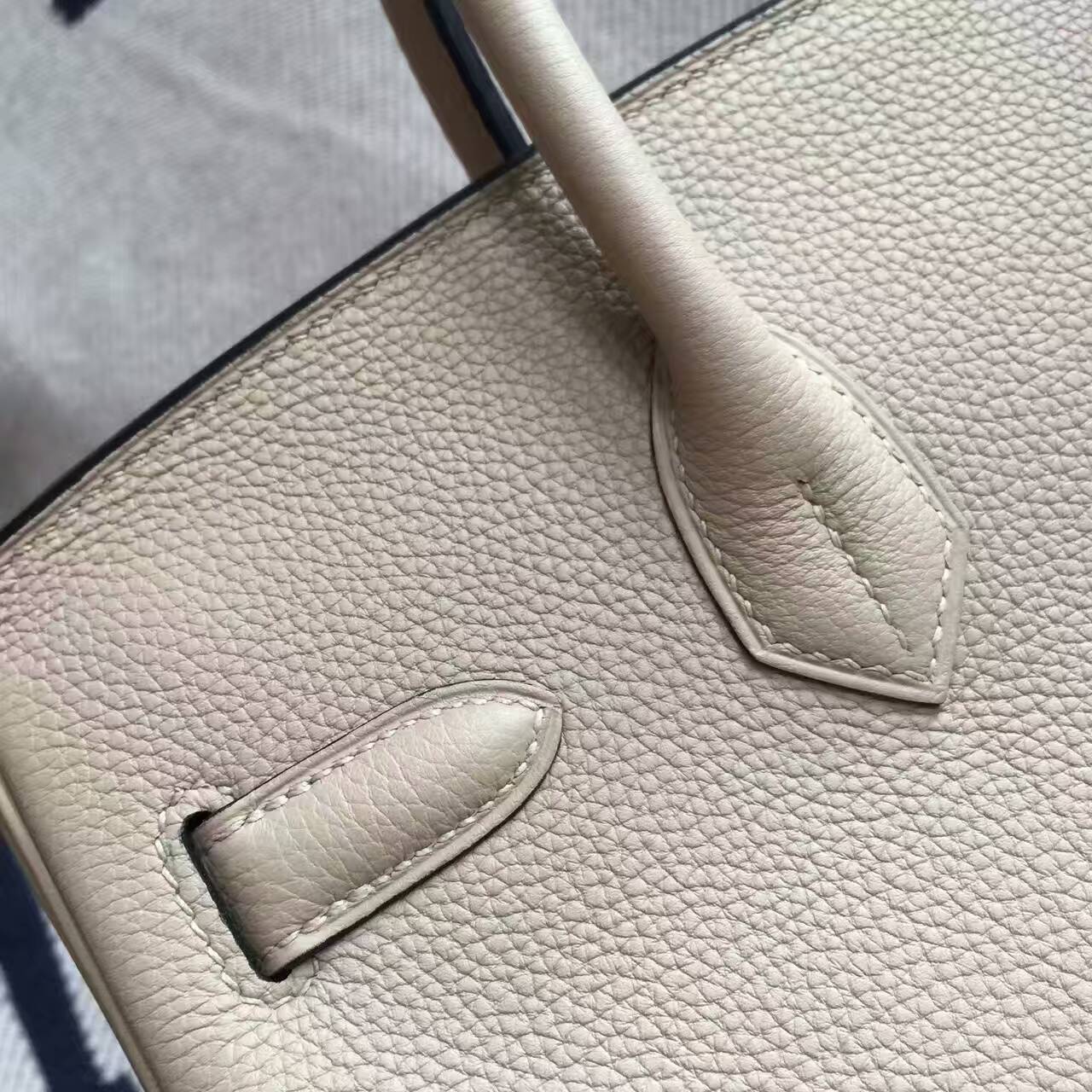 Hand Stitching Hermes S2 Coat Grey Togo Calfskin Leather Birkin Bag 30cm