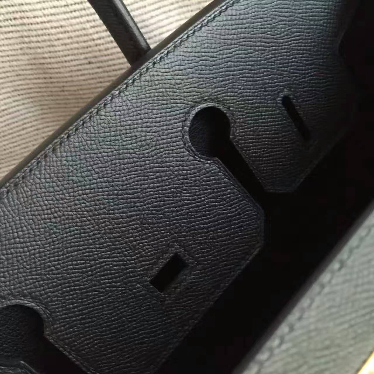 Hermes Classic Bag Hermes CK89 Black Epsom Leather Birkin Bag 30cm