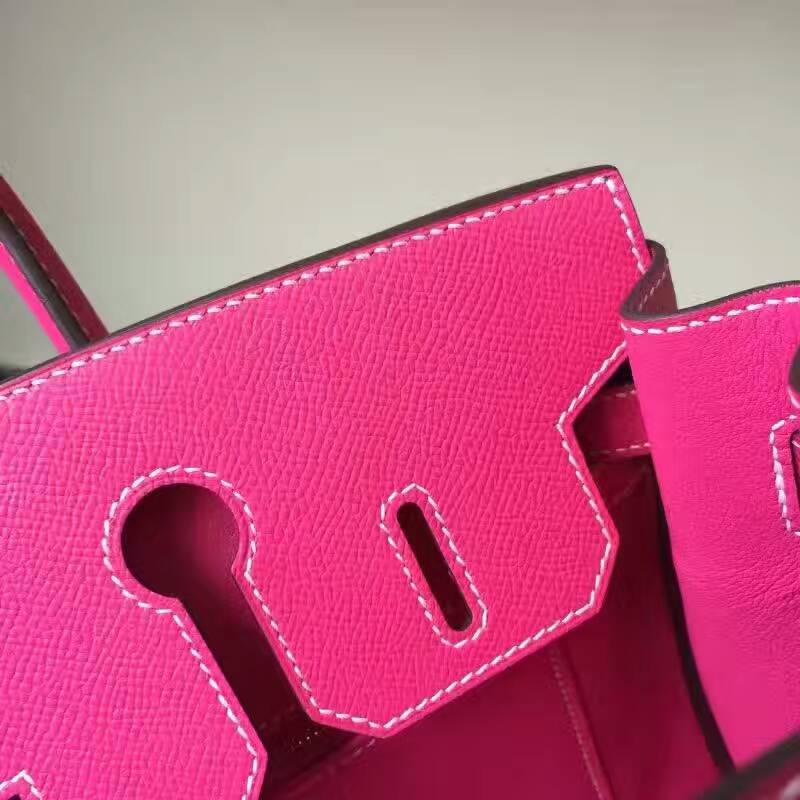 Cheap Hermes Birkin30cm E5 Rose Tyrien  Epsom Calfskin Leather Handbag