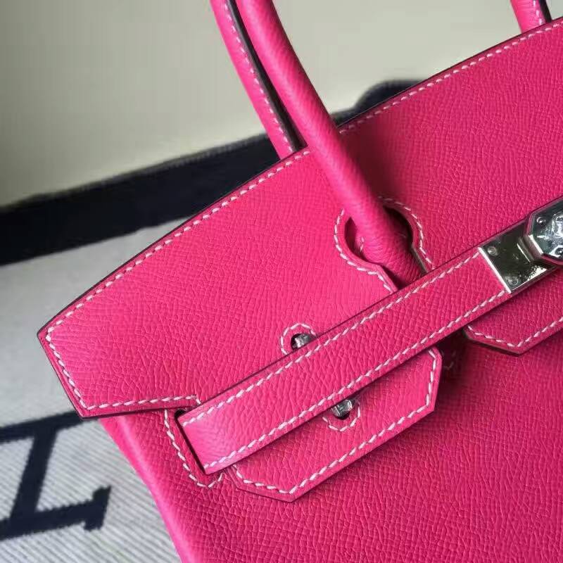 Cheap Hermes Birkin30cm E5 Rose Tyrien Epsom Calfskin Leather Handbag