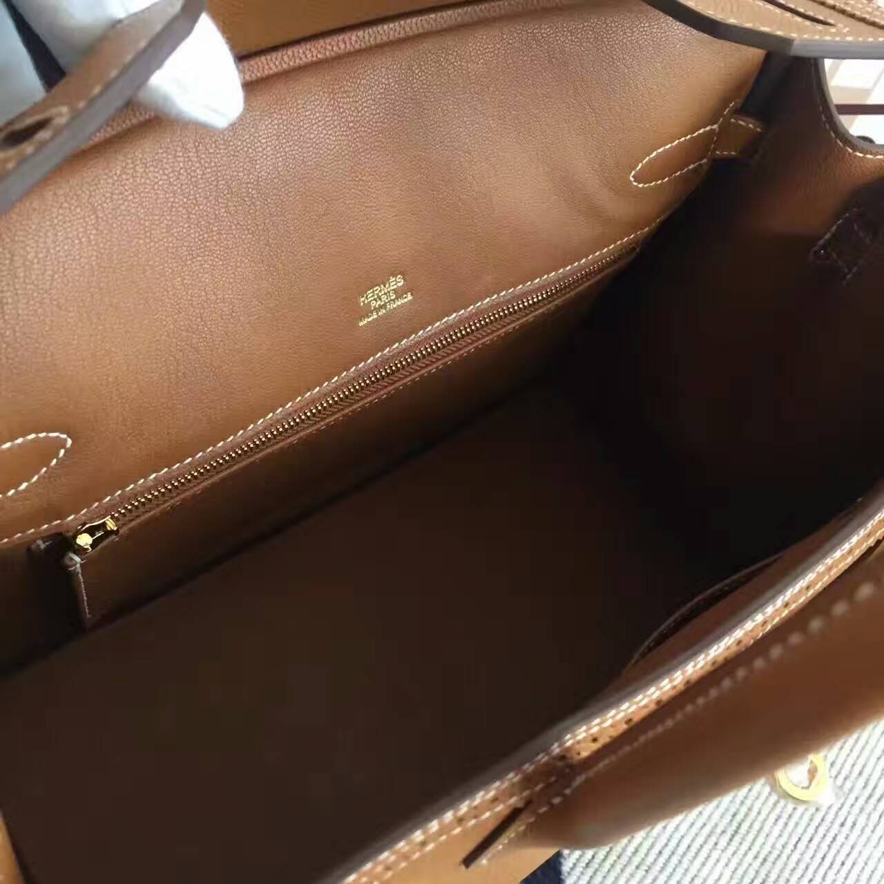 Luxury Hermes CK37 Gold Epsom Calfskin Leather Birkin30cm Handbag