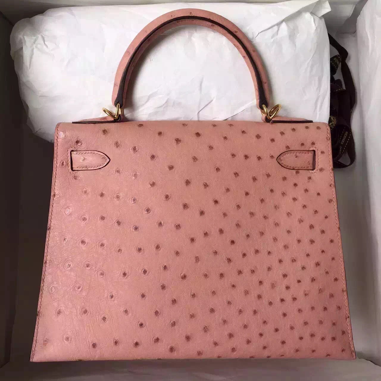 New Pretty Hermes CC94 Terre Cuite Ostrich Leather Kelly28