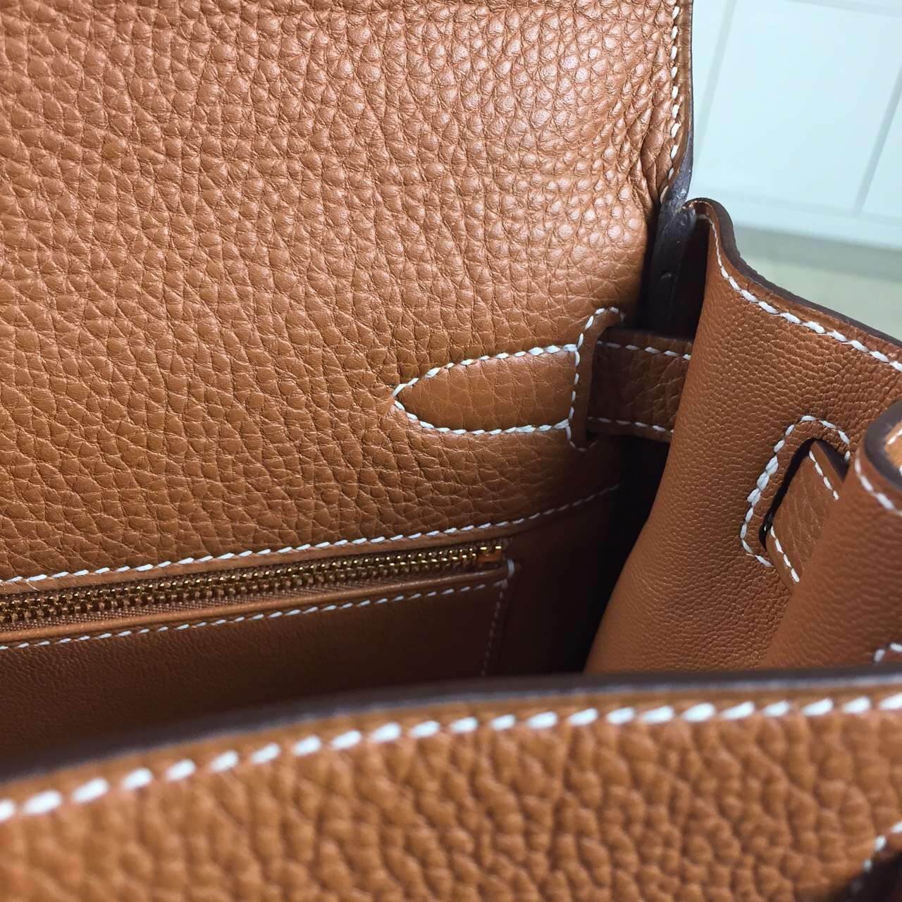 On Sale Hermes CK37 Gold Kelly28 Togo Calfskin Leather Tote Bag